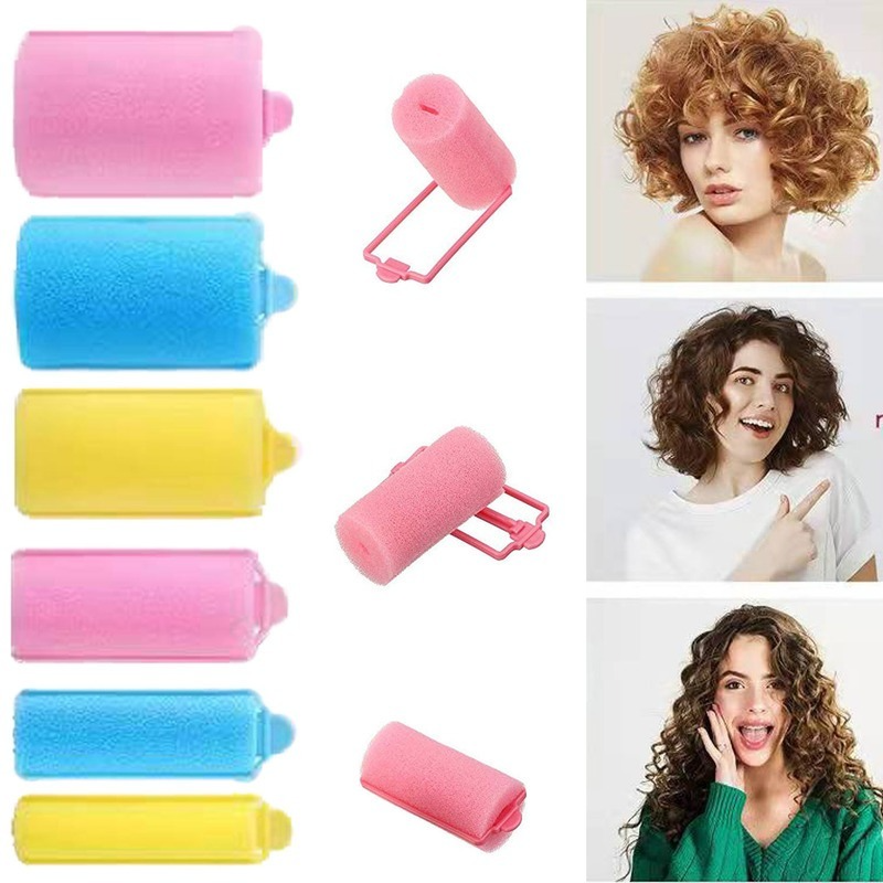 Cojín de espuma de esponja suave para el cabello, rulos rizadores de pelo para salón de peluquería, Kit de rizos DIY, herramientas de peinado para el hogar, 6-14 piezas