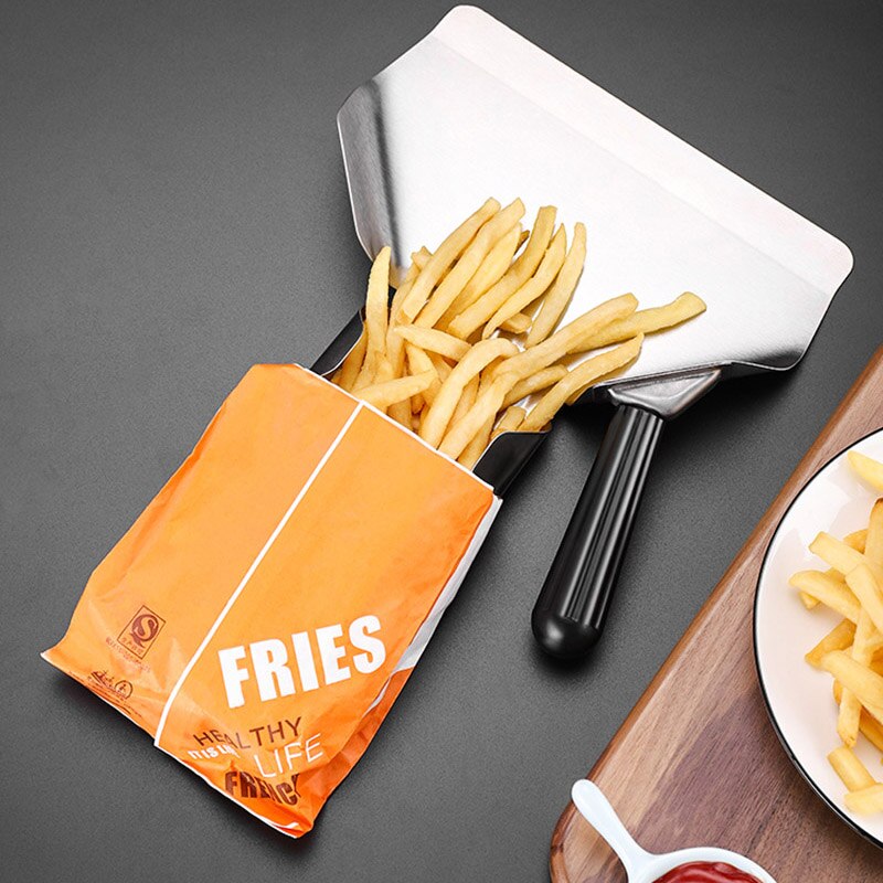 Stainless steel food packing shovel, duckbill scoop, salted chicken packing spoon, pot chicken shovel, french fries bagging tool