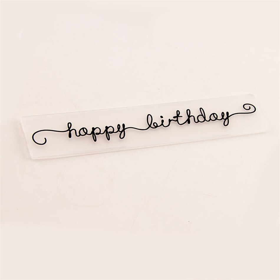 Eastshape Gelukkige Verjaardag Patroon Plastic Embossing Map Voor Scrapbook Diy Album Card Tool Plastic Template Mappen