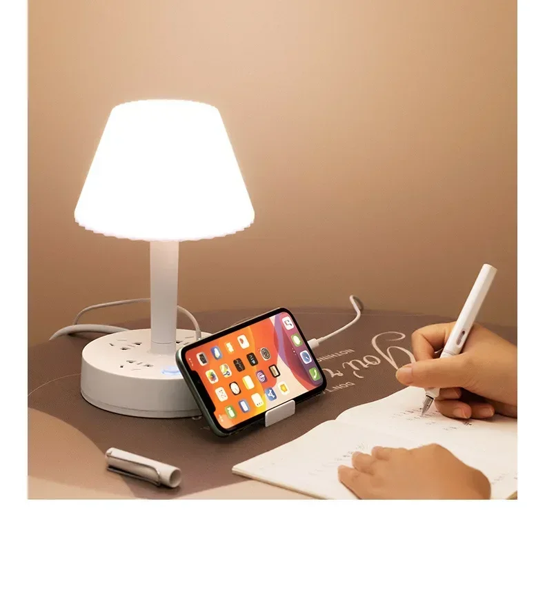 Lampada da scrivania con presa USB Striscia convertitore uno a più Striscia di illuminazione per luce notturna per camera da letto