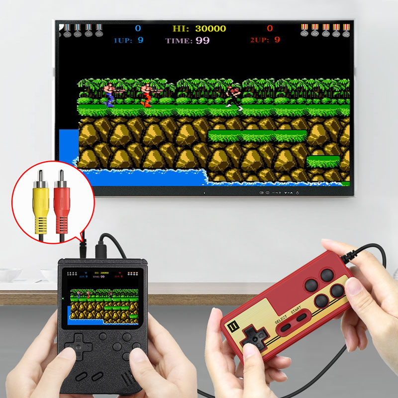 Mini Pocket Video Console di Gioco Retrò Palmare Giocatore del Gioco 8 Bit 400 Giochi Classici in 1 AV Out per L'infanzia di memoria