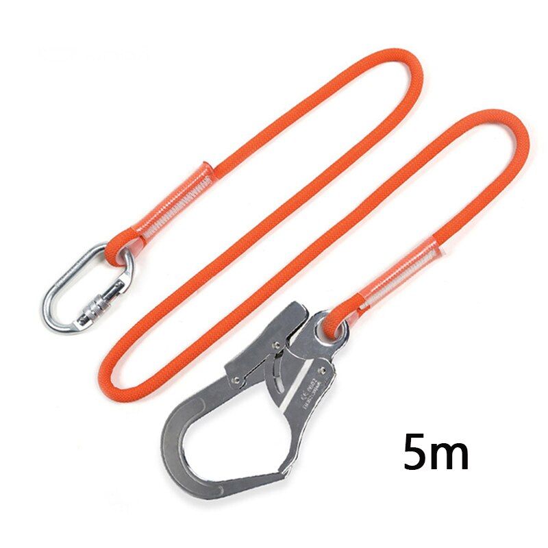 High Altitude Protective Safety Belt Nylon Sling Belt With Hook High Strength Wearable Anti Fall Off: safety rope A5m