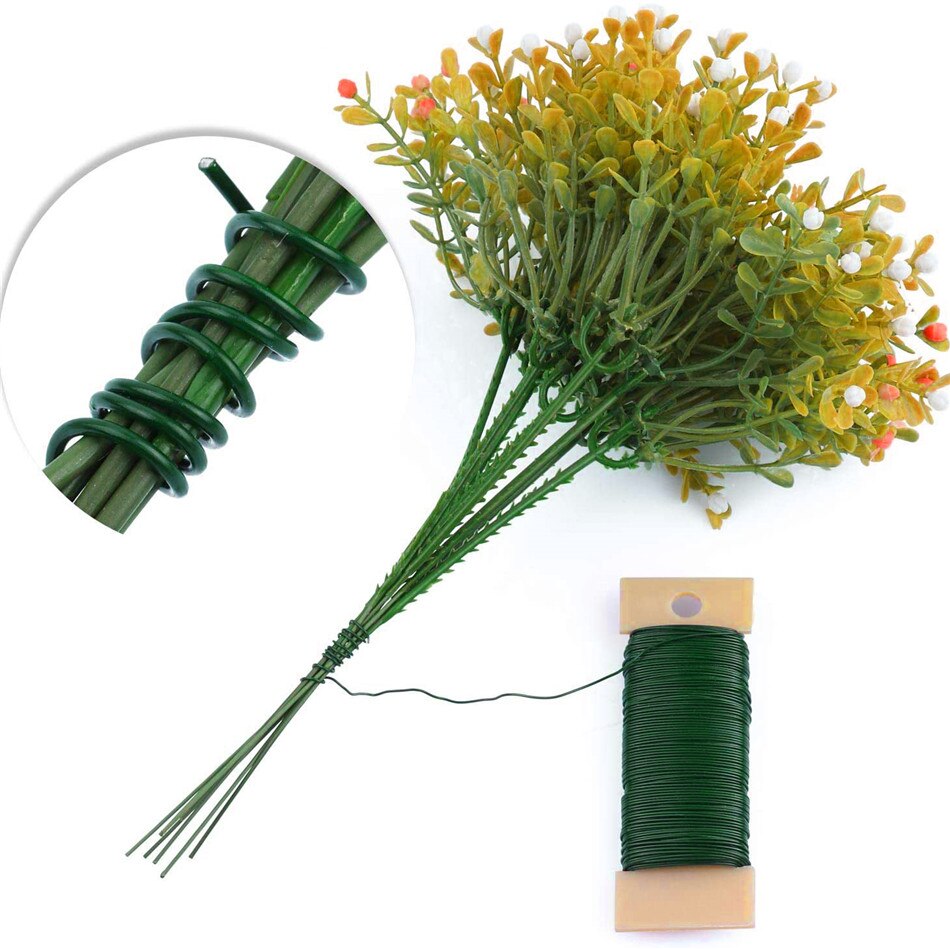 22 Gauge Groene Bloemen Paddle Draad Voor Kransen, Krans En Bloemstukken Diy Ambachten