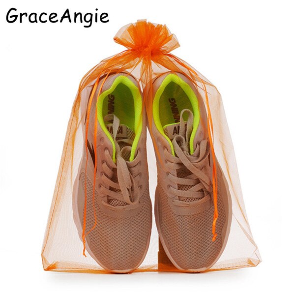 5 st stora organzapåsar julpåsar 30*40cm bröllopsdragbara organza voile förpackningspåsar påsar påsar: Orange