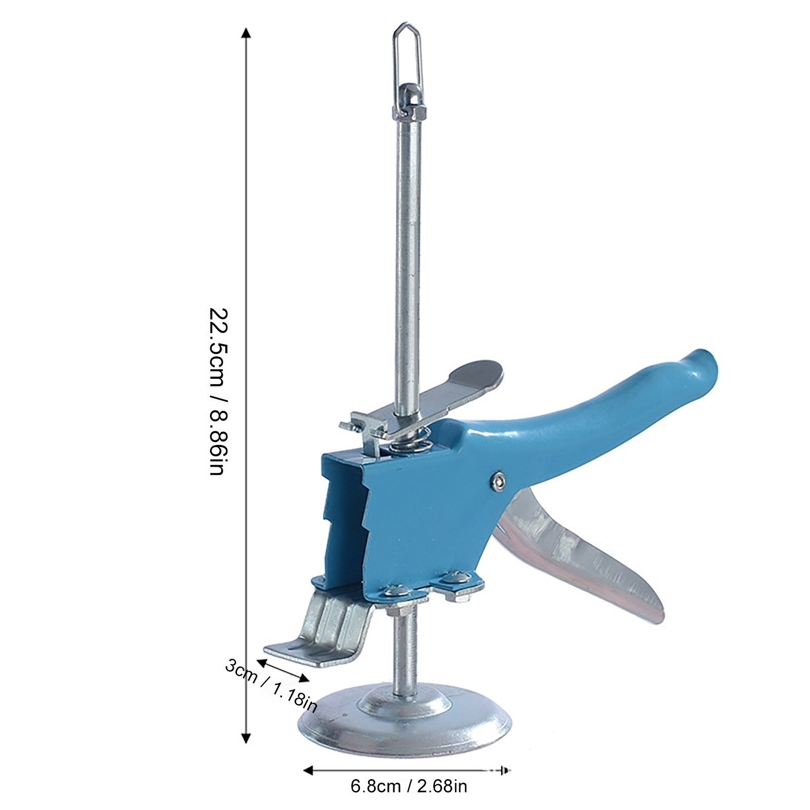 Dispositif de nivellement haut et bas, outil auxiliaire en acier inoxydable, outil universel innovant: Bleu