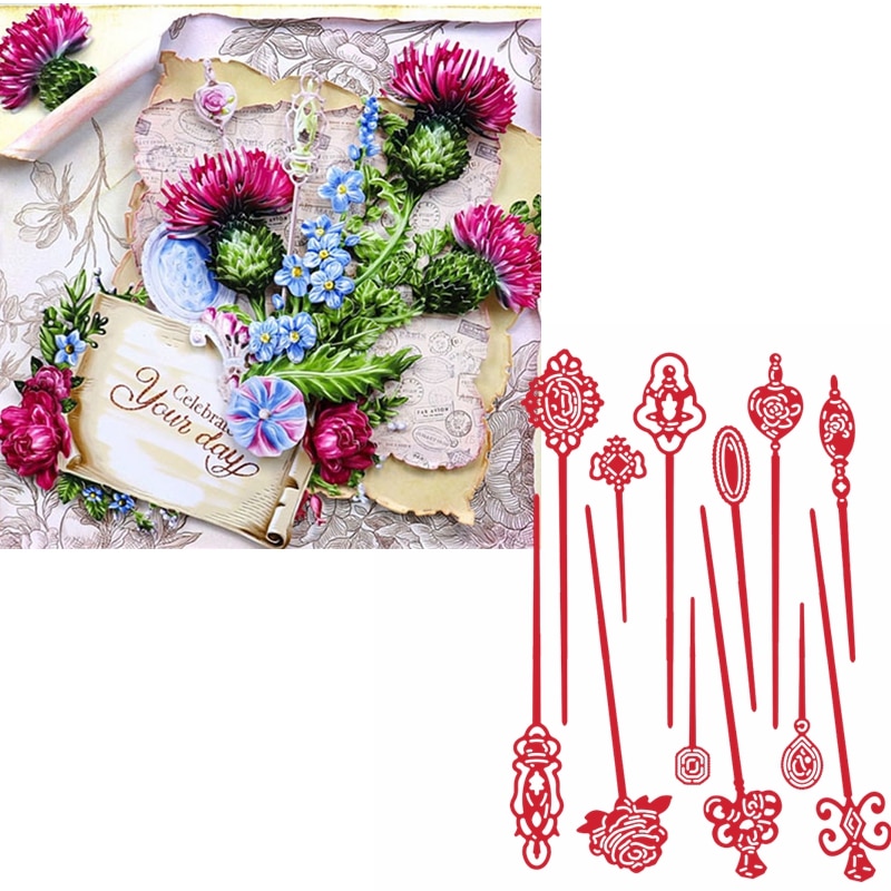 Roser blomster sprøjte dekoration metal skære dør blomster & spray dekoration udstansninger til kortfremstilling diy håndværk kort