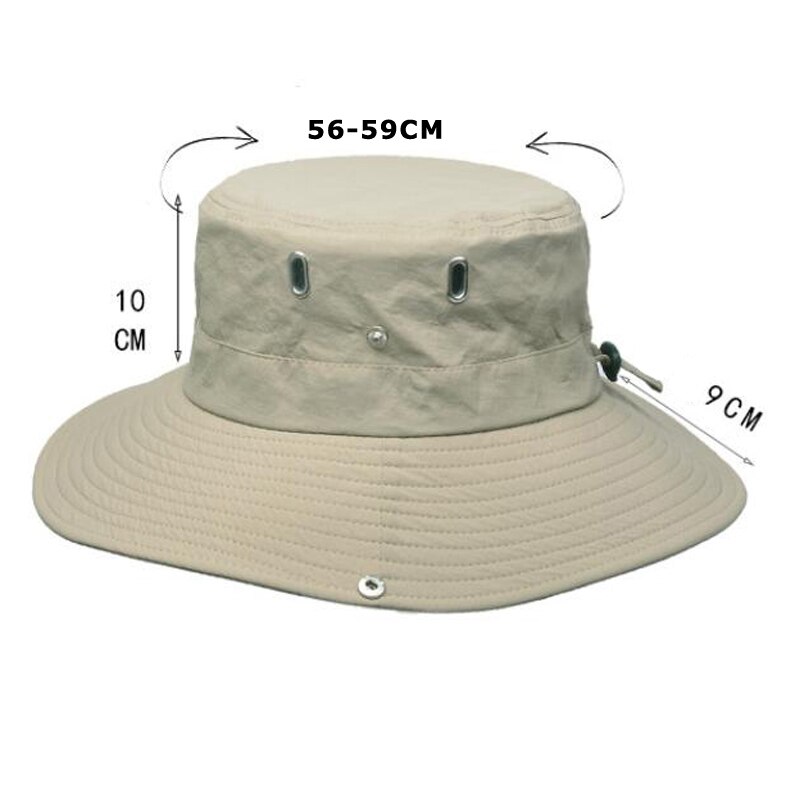 gorras hombre sombrero hombre Respirables de los hombres del verano sol sombrero gorro de pesca al exterior de protección de color sólido sombrero de pescador grandes aleros de viaje de Playa de las mujeres tapas