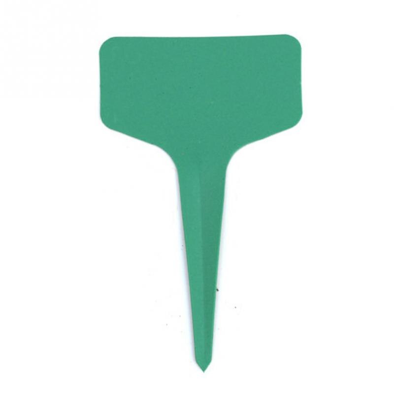 Etiquetas impermeables para plantas de jardinería, etiquetas en forma de T para plantación de vegetales y flores, herramientas de granja, bandeja de plántulas, GT049, 20 piezas: Green