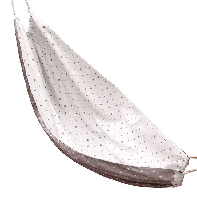 Bebé hamaca cuna niño hamaca columpio bebé silla mecedora interior colgante para exteriores cesta de Niños de dibujos animados de algodón hamaca columpio: White cross
