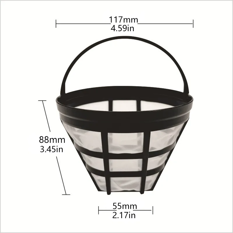 Kaffee Filter Edelstahl Gittergewebe Kaffee Filter Maschine Wiederverwendbare Tee Kaffee Filter Gittergewebe Kaffee Zubehör: Licht Gelb