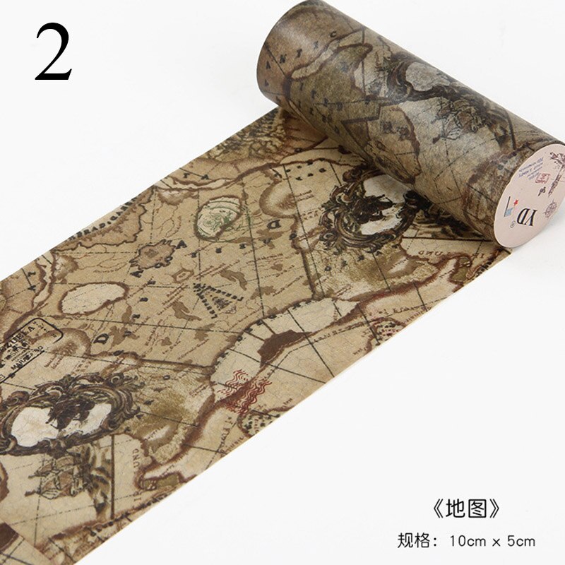 Retro avis washi tape bred maskeringstape diy dekorativt klæbebånd klistermærke til scrapbooking dagbog papirvarer: 2