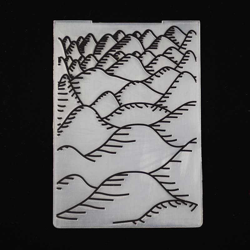 Hills mountains-Carpeta de plástico en relieve para fabricación de tarjetas, papel de papelería, manualidades, plantilla de corte, troquel de fondo