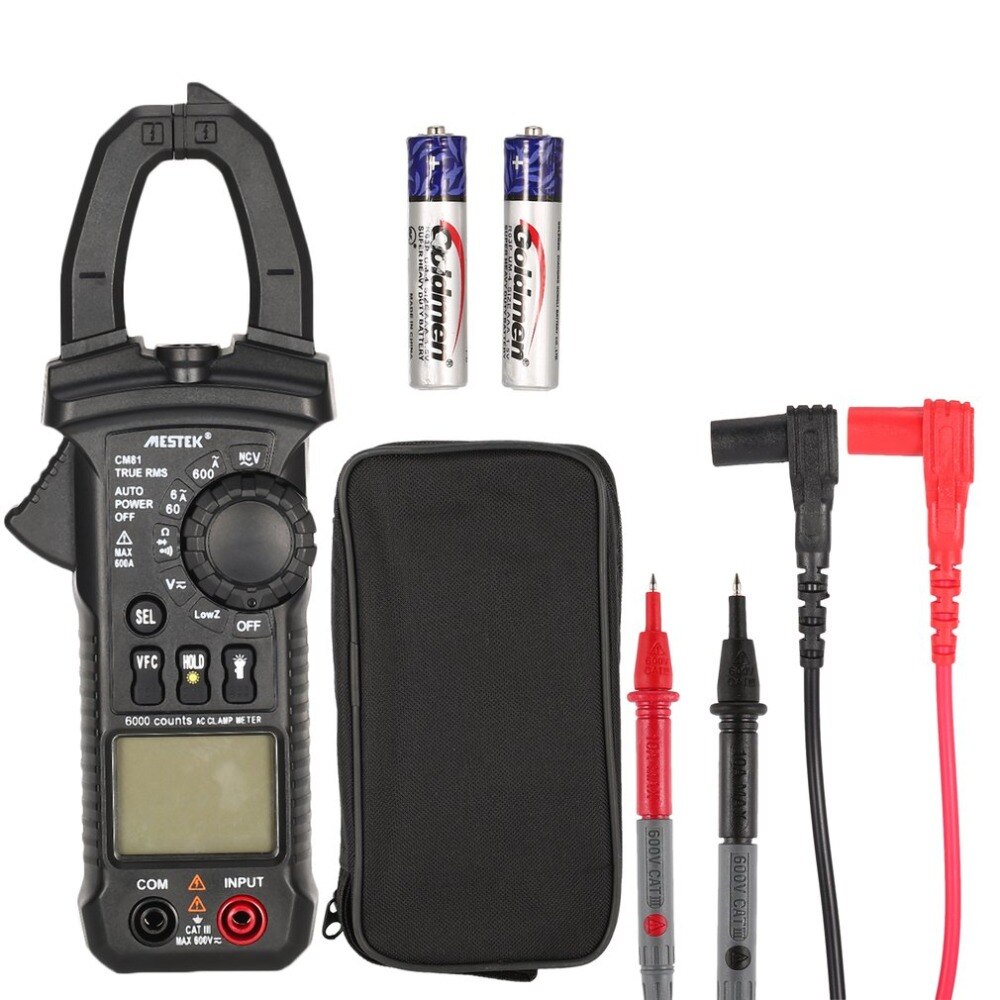 Digital Clamp Multimeter Voltmeter Ammeter AC DC Diode Resistence OHM Volt Tester Test Current True RMS