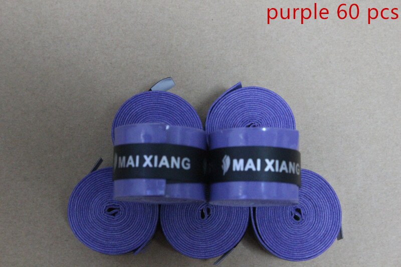 dry frosting sweat band grip ( 60 pcs in one set ) badminton racket sweat band . tennis racket overgrips: purple