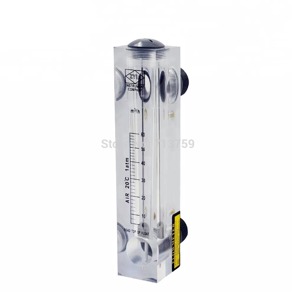 LZM-25Z Acrylic Panel Water Flow Meter Liquid rotameter Air Float flowmeter Gas without Valve