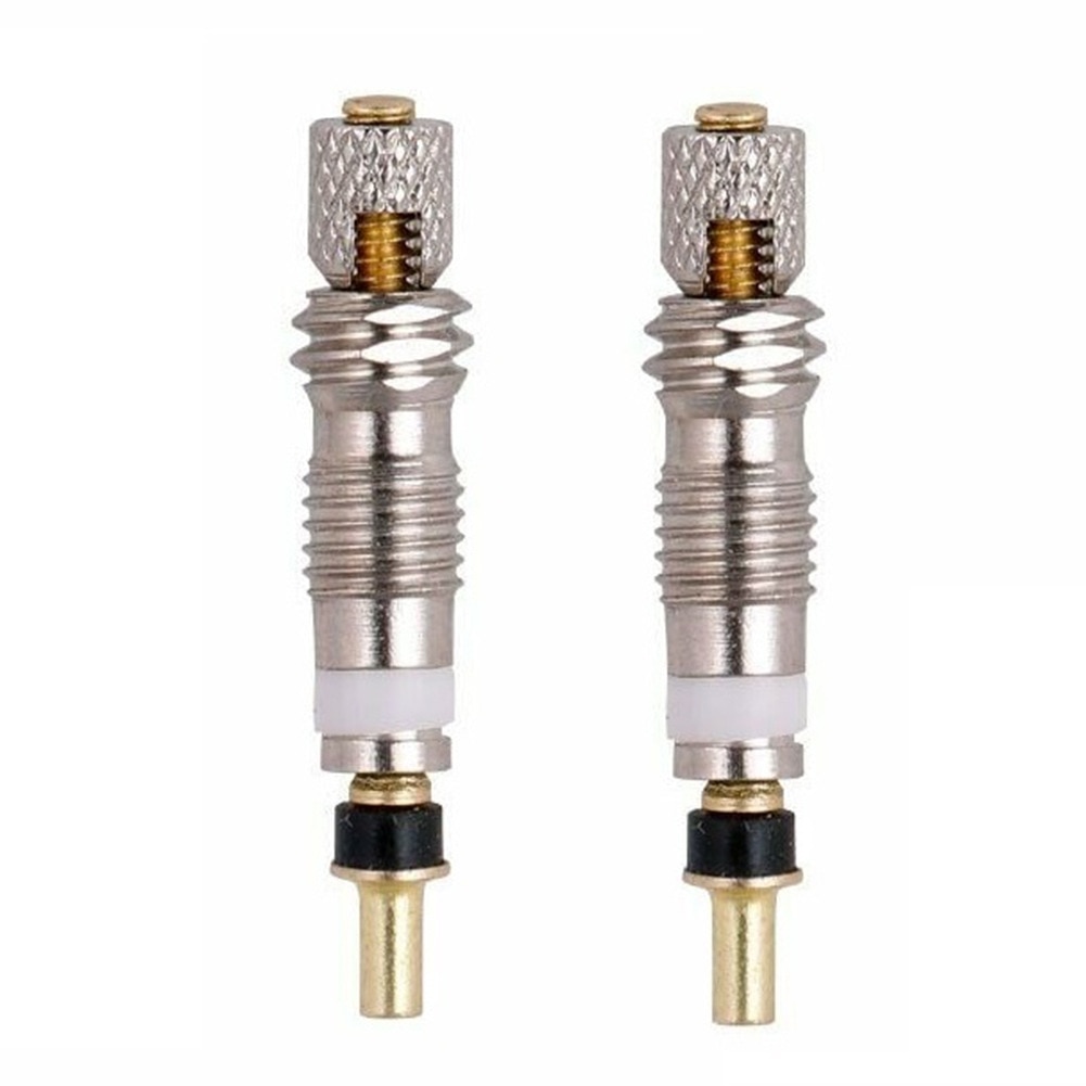 2/6PCS Presta Valve Brass Core W/ Optional Tool CNC-machined FV MTB Road Bike Tubes Repair Tire Service Parts