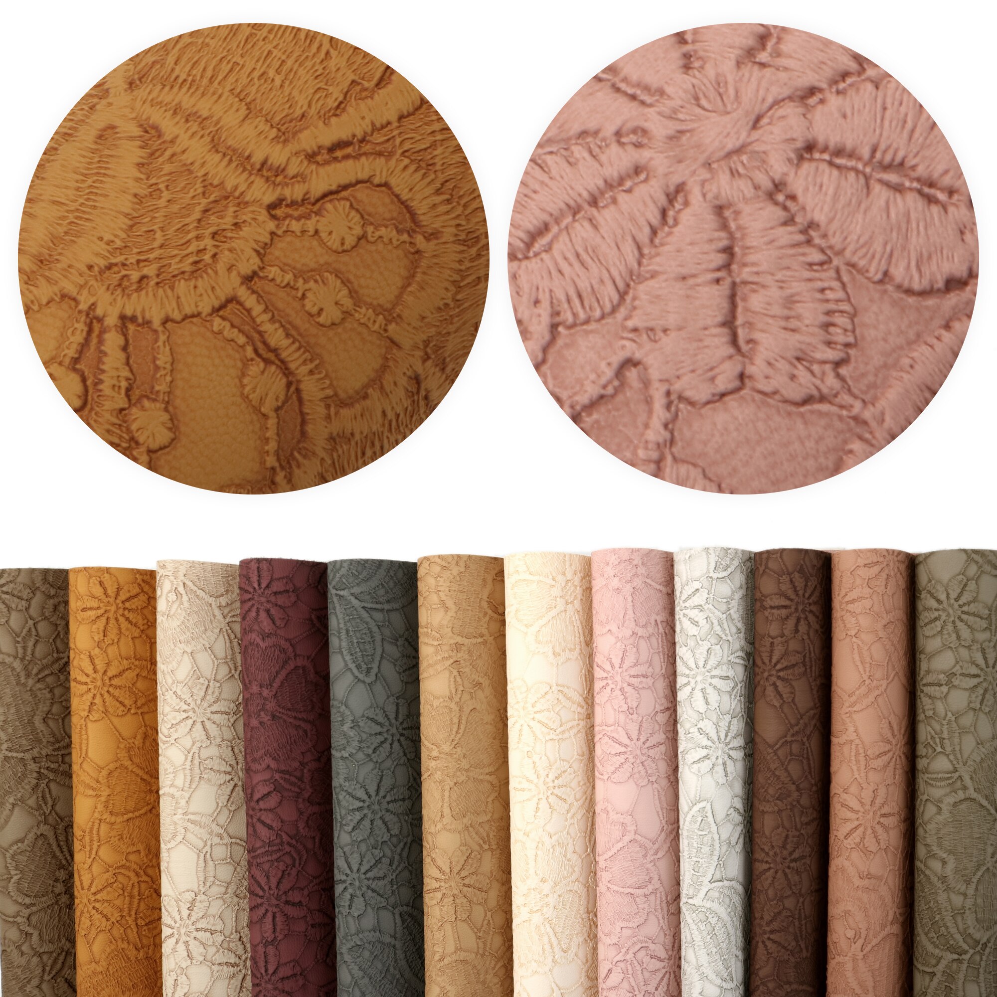 20*33cm Lace Textured Embossed Solid Faux Leather Sheets For Bows Leather Crafts DIY Handmade Material Vinyl Fabric,1Yc22115