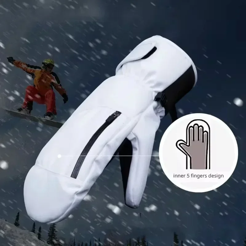 Winterskihandschoenen Waterdicht Snowboarden Touchscreen Thermische Dikke Sneeuwhandschoenen Heren Dames Sneeuwscooter Warme Wanten