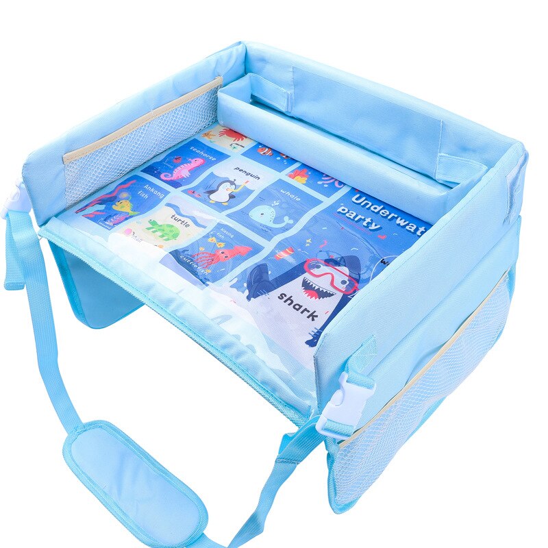Kind Kids Tafel Voor Auto Car Seat Met Opslag Baby Bureau Cartoon Speelgoed Voedsel Water Houder: Ocean World