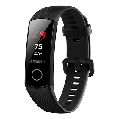 Originele huawei honor band 5 bloedzuurstofmonitoring realtime slimme polsbandjes kleuren touchscreen fitness waterdichte armband: Zwart