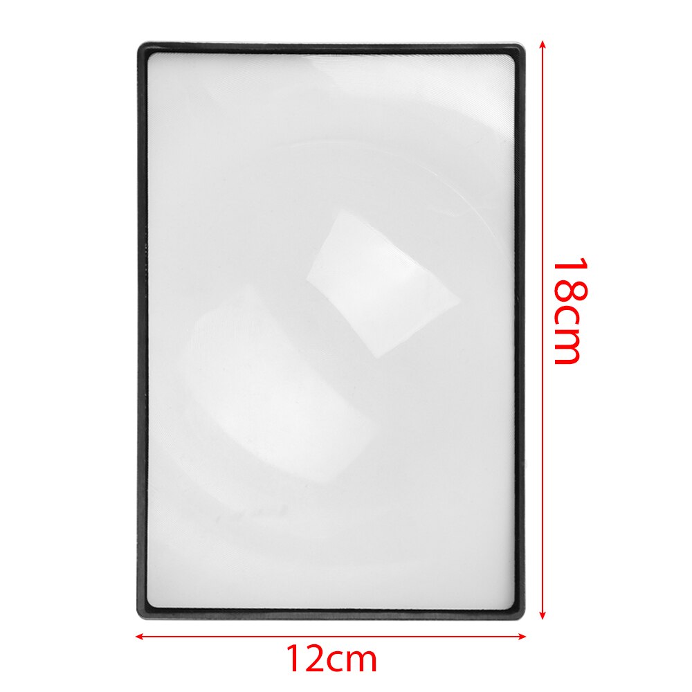 1PC PVC Transparent Magnifier Sheet Magnifying X3 Book Page Magnification 180X120mm Convenient A5 Flat Reading Glass Lens