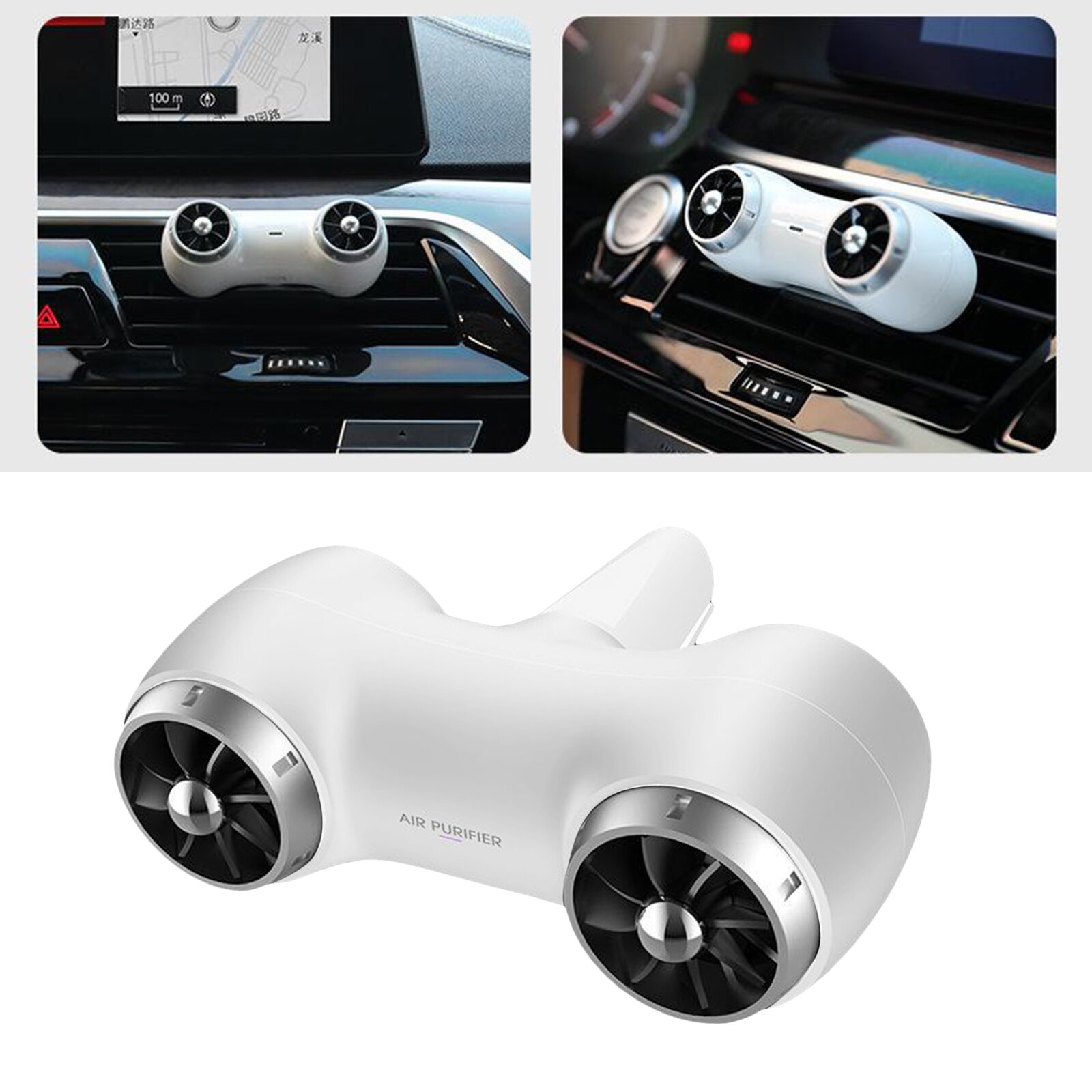 Compact Car Air Purifier, Ionizer Air cleaner, Personal Air Freshener Order - removers cigarettes Smoke, smell odors