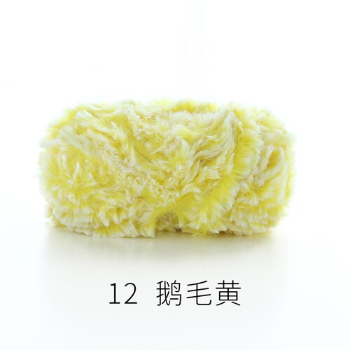 50g/écheveau épais moelleux fausse fourrure cils fil 100% Polyester doux fil pour tricot à la main manteau pull chapeau Amigurumi Crochet fil: 12