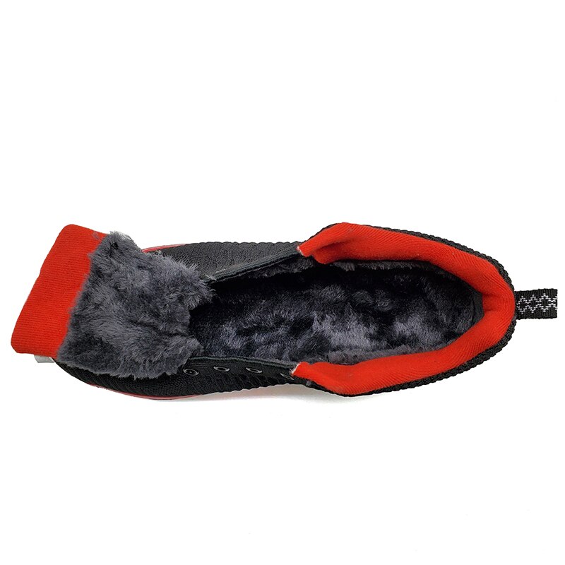 Winter Mannen Casual Schoenen Outdoor Warm Bont Sneakers Mode Mannelijke Sneeuw Wandelschoenen Lichtgewicht Antislip Lace-Up mannen Schoenen