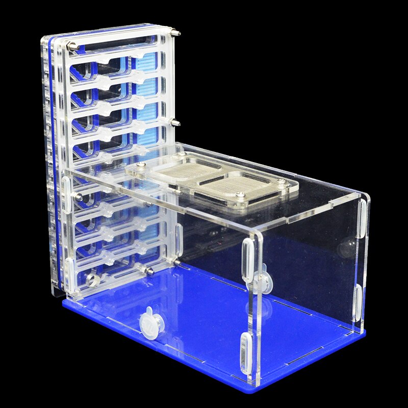 DIY Acrylic Ant Farm with Feeding Area Multi-layered Ant Nest Ant House for Pet Anthill Workshop Villa Insect Box 19*16*8.5cm