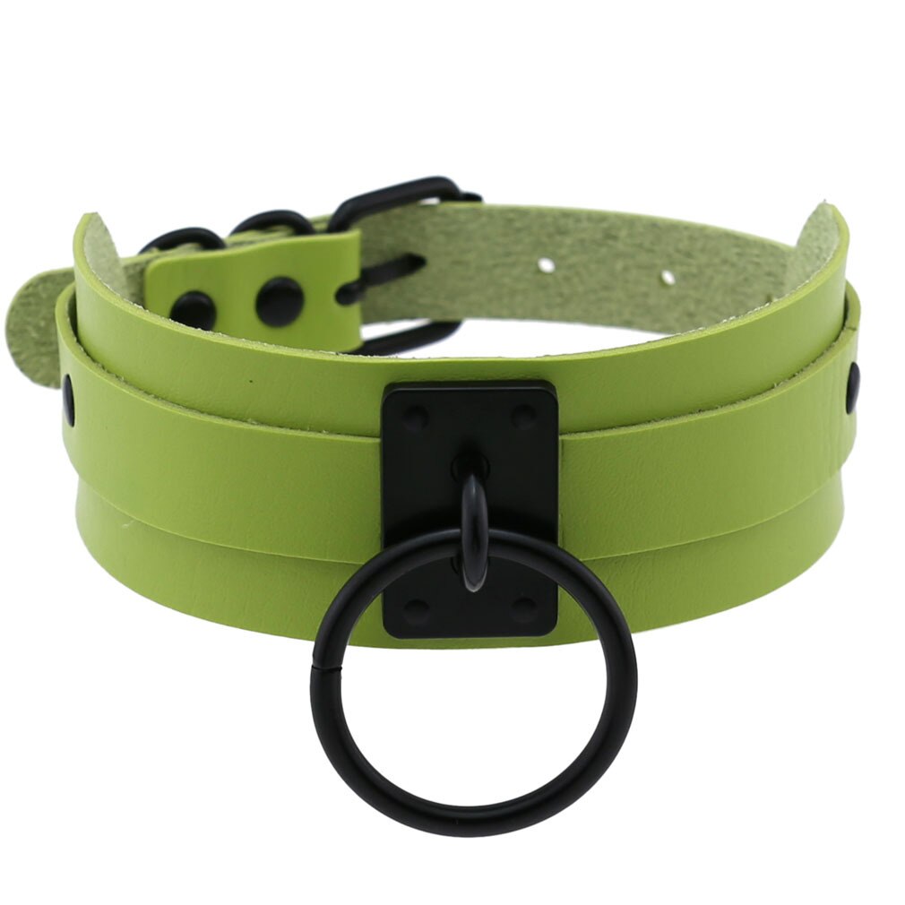 Halloween Cosplay Gothic Grün Halsband Kragen Halsketten Für Frauen Emo Punk Balck Spitze Geometrie Anhänger Halskette Y2K Schmuck