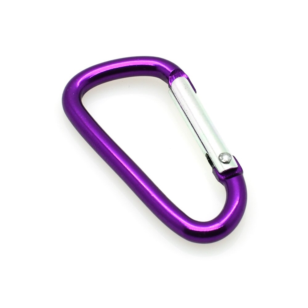 5 stks Aluminium Karabijnhaak Karabijnhaak Sleutelhanger Voor Paracord Outdoor Activiteiten Wandelen Camping 8 Kleuren: Purple