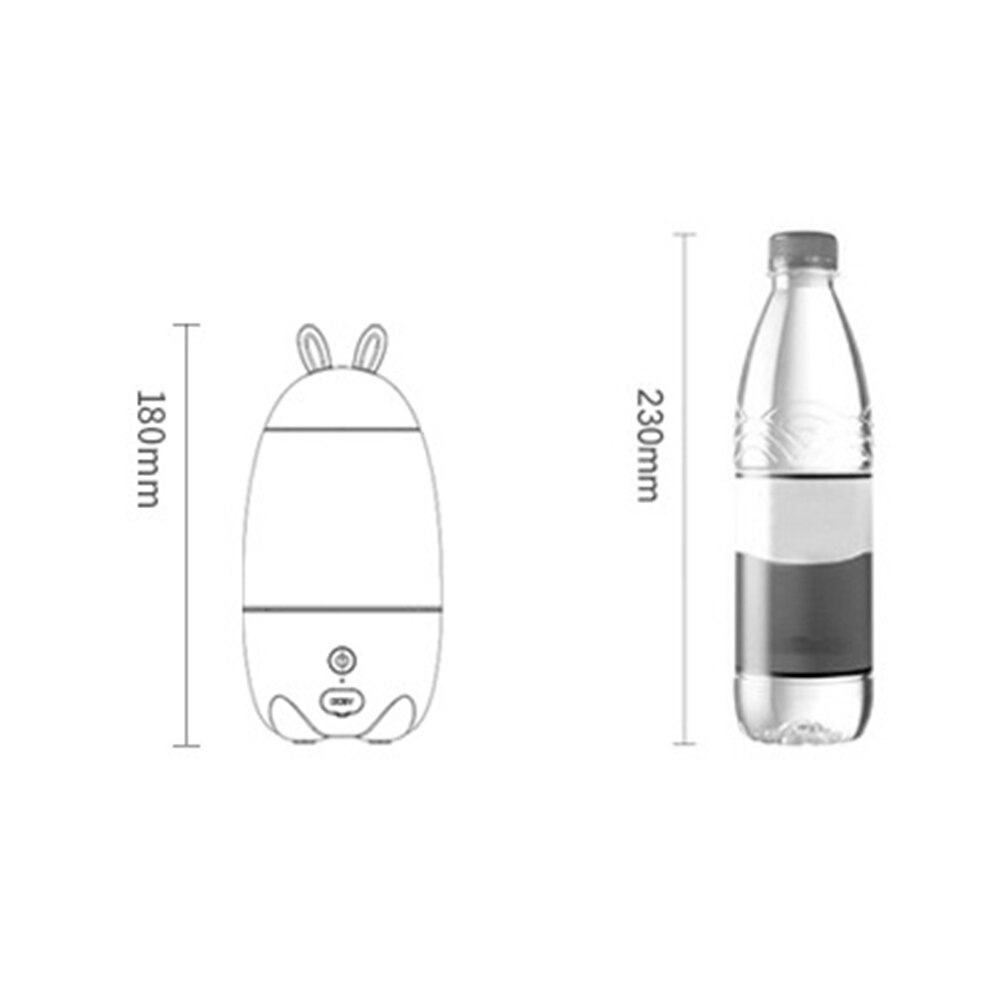 330mL Portable Electric Fruit Juicer Smoothie Maker Blender Mini Juice Cup Multi-function Juice Machine Charging Kitchen
