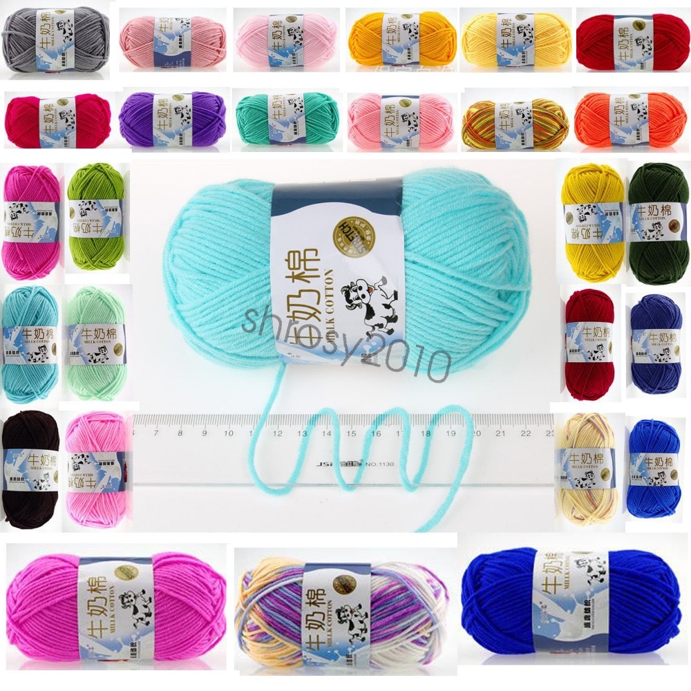 Warm DIY Milk Cotton Yarn Baby Wool Yarn for Knitting Children Hand Knitted Yarn Knit Blanket Crochet Yarn