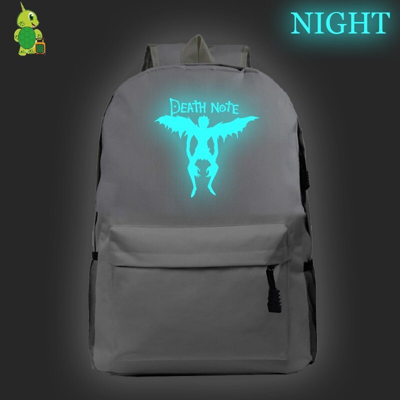 Death Note-mochila informal para ordenador portátil, morral escolar para adolescentes, niñas y niños, bolsos de hombro de viaje a la , bolsas de libros para niños: 801-Note3y-18