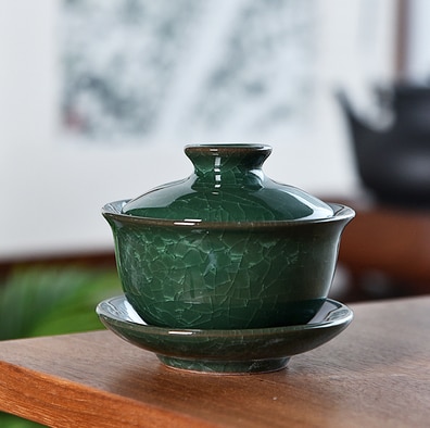 Dehua biała porcelana Gaiwan duży ceramiczny niebieski i biały Sancai przykrywka do filiżanki pojedyncza filiżanka Jingdezhen zestaw do parzenia herbaty: 11