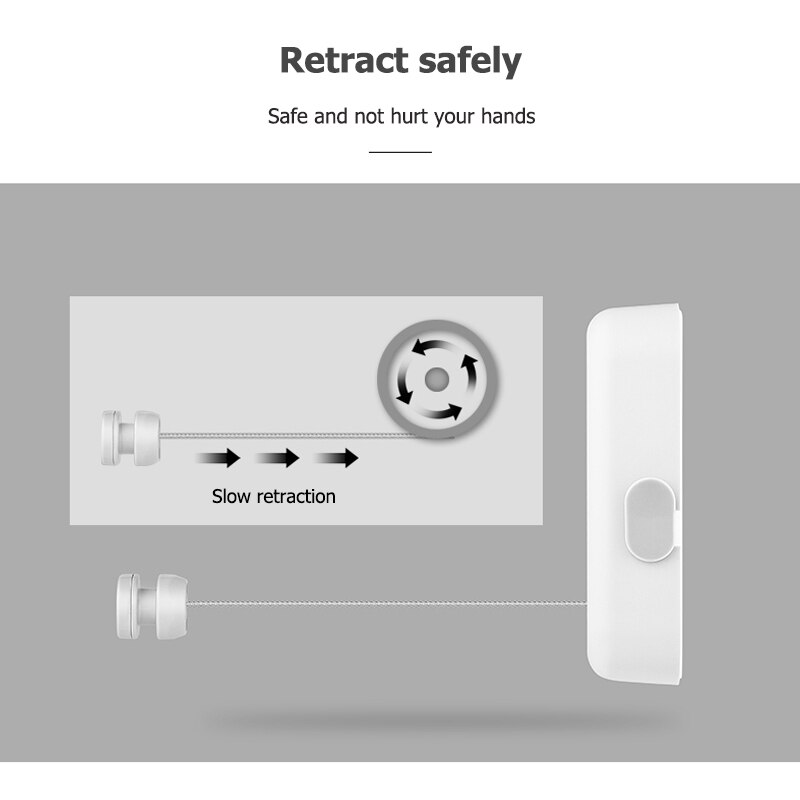 Retractable Clothes Dryer Clothes Line Organizer Indoor Outdoor Drying Rack Clothesline Rack Laundry Hanger for Balcony