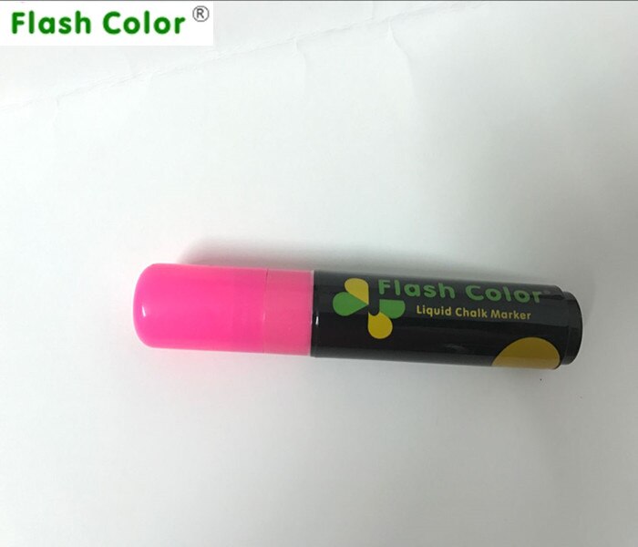 Flashcolor-rotuladores de tiza líquida de neón, 10mm, para tablero de escritura LED, plumas de escritura con efecto neón, 1 unids/lote, 8 colores: Pink
