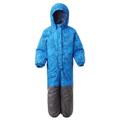 Moomin Jongens Winter Romper Enkele Breasted Jongens Winter Kleding Hooded Blue Geometrische Baby Jongens Winter Warm Snowsuit: Blauw / 24M