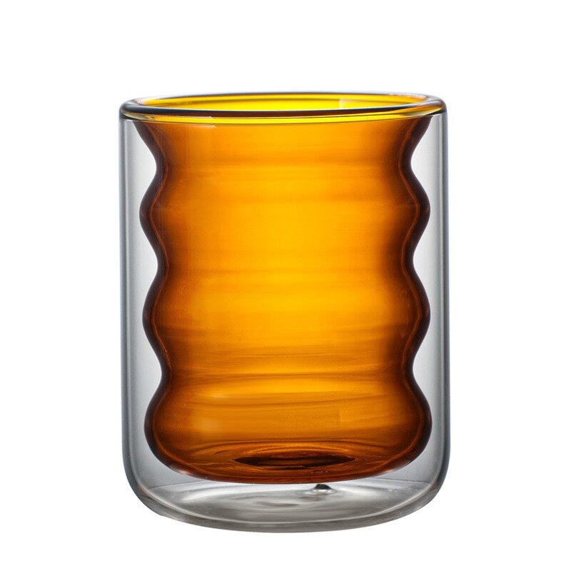 200ml farget glass kaffekopp flerbruks dobbeltlags isolert vinglass whisky vodka bar smakekopp