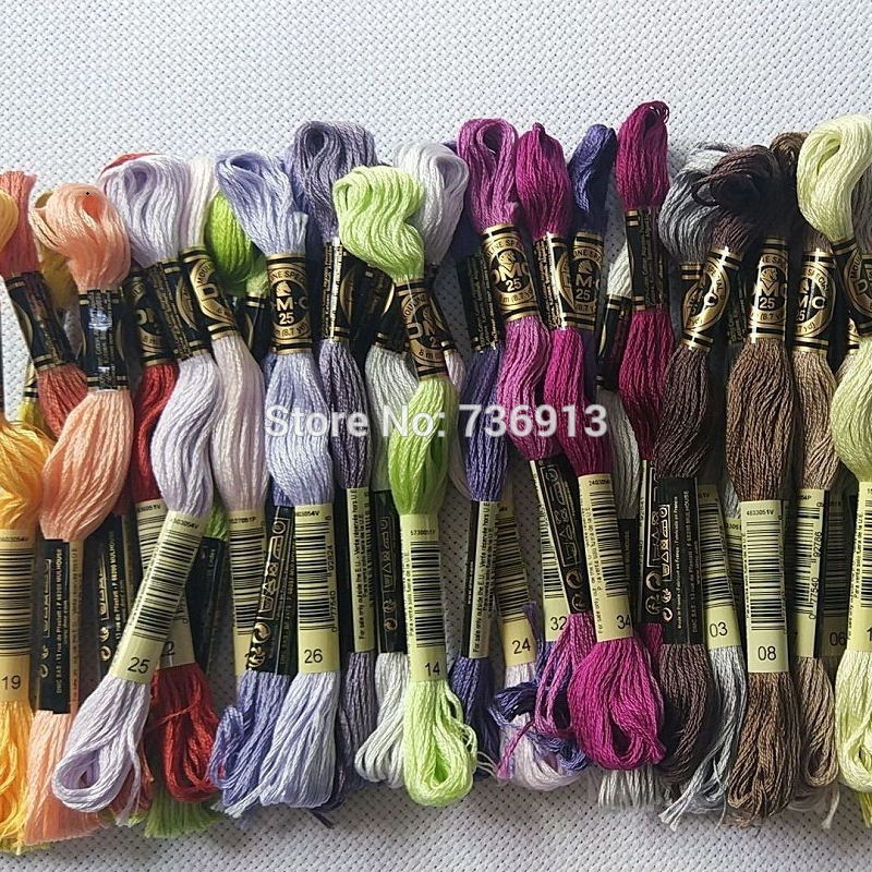 35 Pieces DMC Floss Colors From 01 To 35 Embroidery Floss Thread Yarn / Cross Stitch Floss Yarn Thread