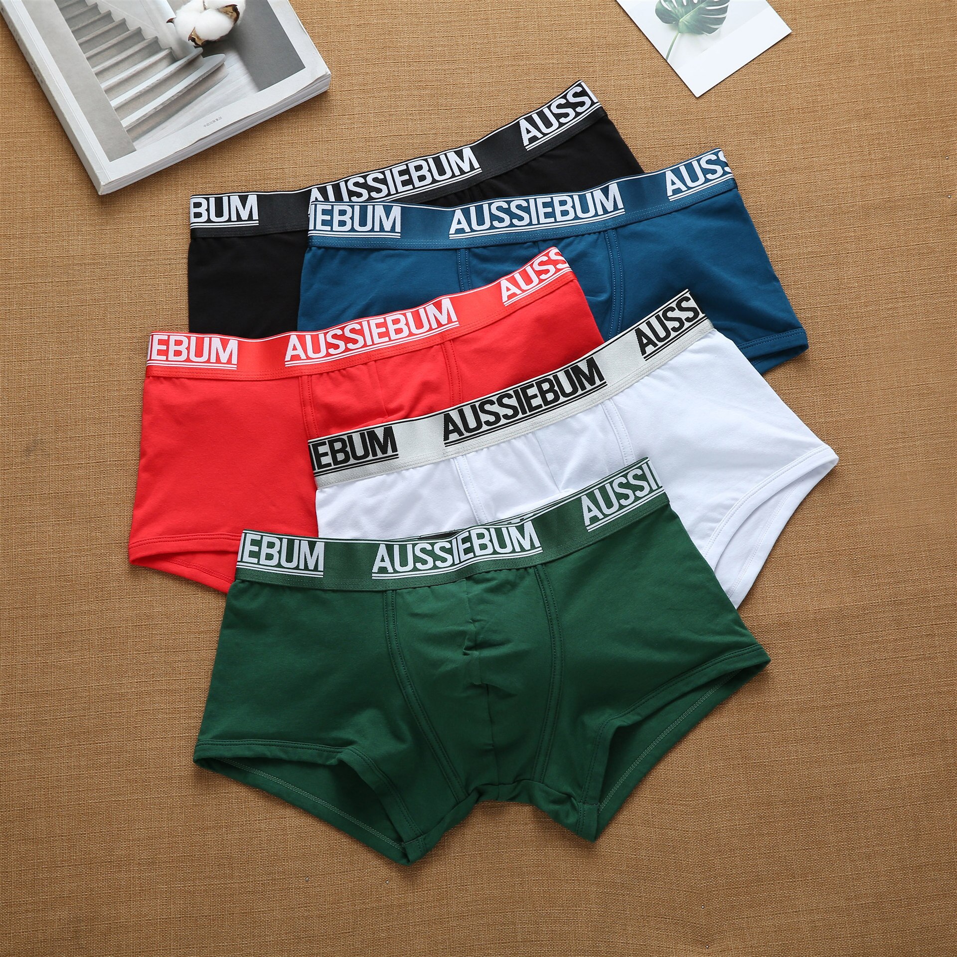 Aussiebum – Boxer en coton pour homme, sous-vêtement Simple, confortable, respirant et extensible