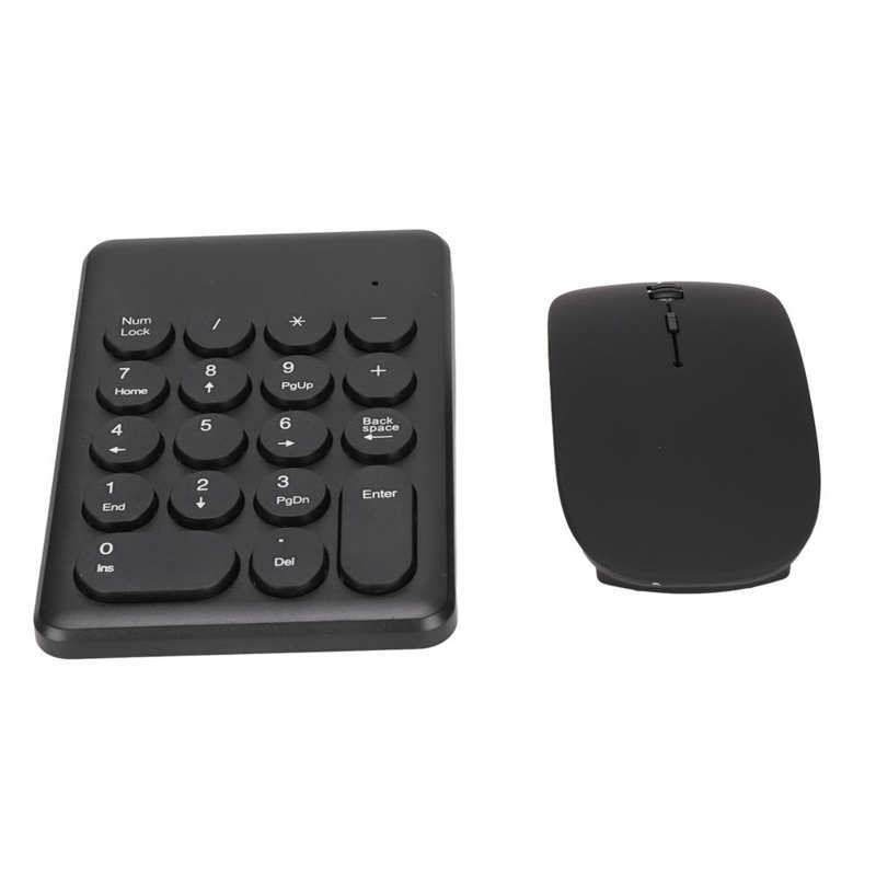 Wireless Digital Keyboard with Mouse Kit Portable Ultra-thin 2.4G Wireless Number Pad 1200dpi Mouse for Home Office Laptop PC
