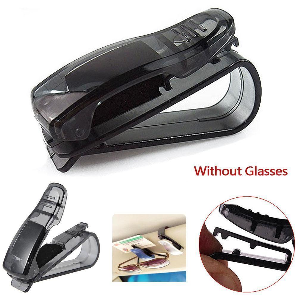 Car Sun Visor Clips Sunglasses Eyeglasses Pen Cards Holder Clip Black Vehicle