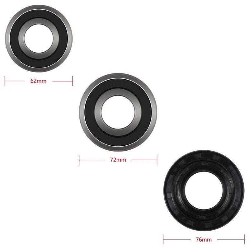 Front Load Washer Tub Bearings Seal Kit Replace 4280FR4048E 4036ER4001B for LG Kenmore Etc Noiseproof Deep Groove Ball Bearings