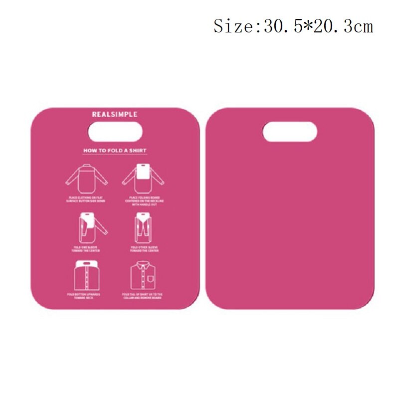 Planche pliante, épingles à linge, Simple t-shirt, pinces à linge, pliage rapide, outil de rangement pour chambre à coucher: Rose red