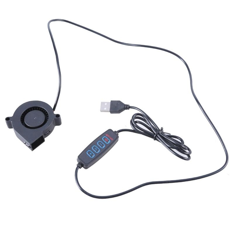 50x50x15mm USB Blowered Fan 5V 5015 Brushless Cooling Fan Variable Speed Controller With For PC Printer