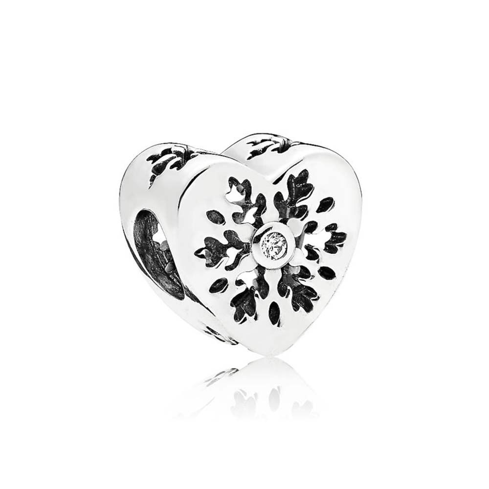 PDB ZZ 12 Pure Silver 925 Beads with 1:1 Heart-shaped Paw Print Pink Princess Ribbon Brilliant Butterfly Knot for Pan Bracelet