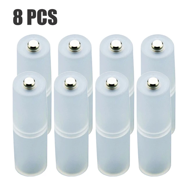 Adaptateur de batterie sèche en plastique AAA à AA, haute ténacité, convertisseur Li-ion, support de batterie Portable, boîtier de commutation, boîte de rangement de batterie: Marron