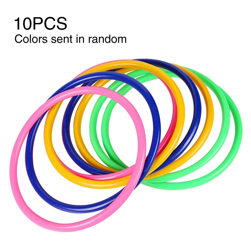 10PCS 4/8/10/12/16cm Plastic Toss Rings Target Throw Carnival Park Games Kids Intelligence Development Educational Exercise Toy