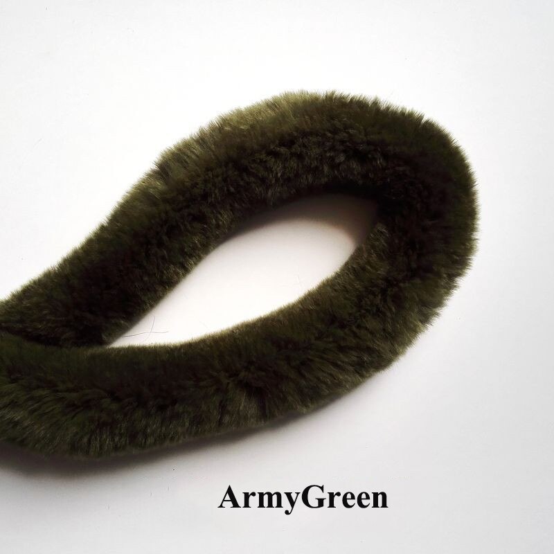 1Meter Meetee 48Mm Rex Konijnenbont Lint Kant Trim Tapes Diy Handgemaakte Kledingstuk Decor Naaien Tassen Schoenen Accessoires ambachten: ArmyGreen